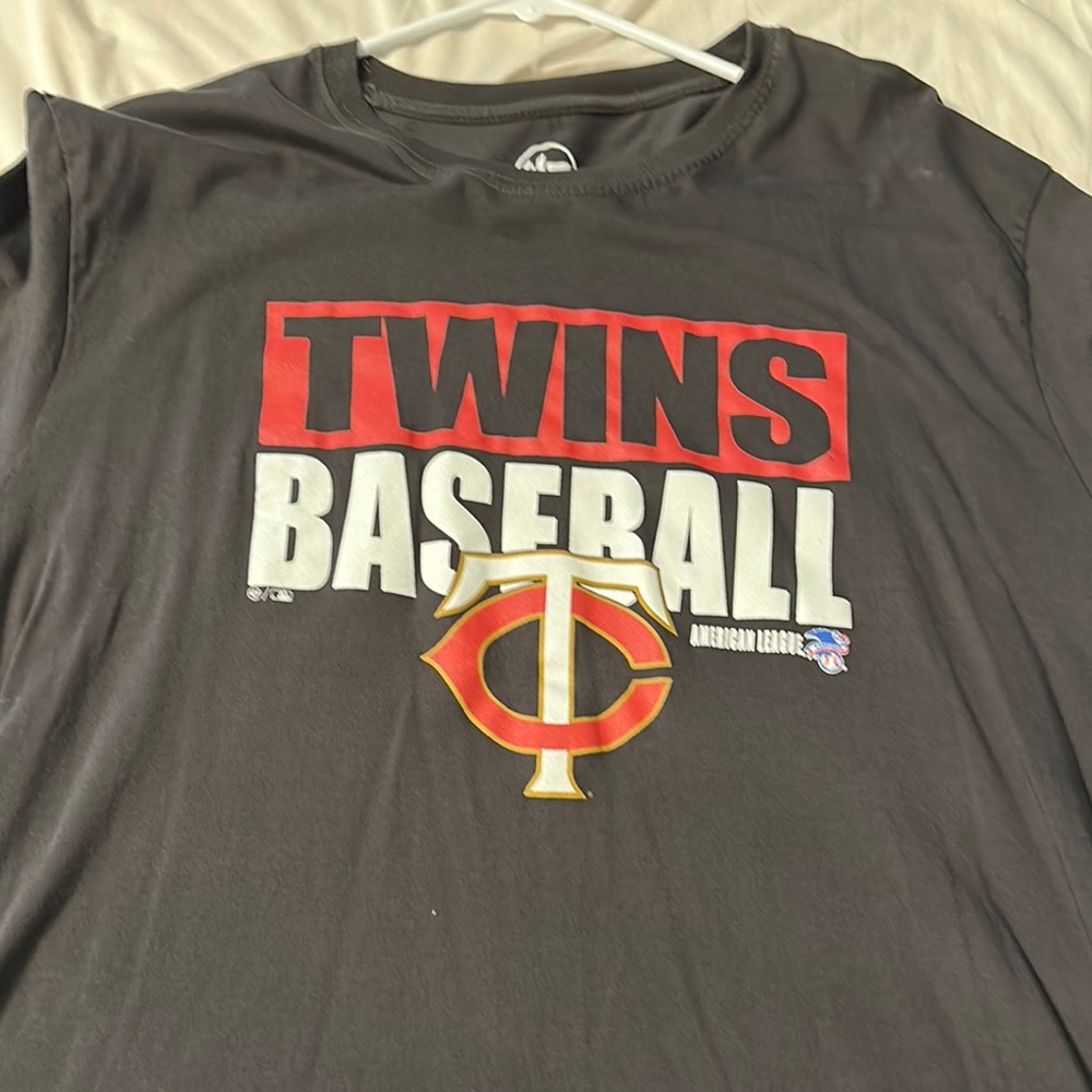 Twins Baseball Kids T-Shirt - Black